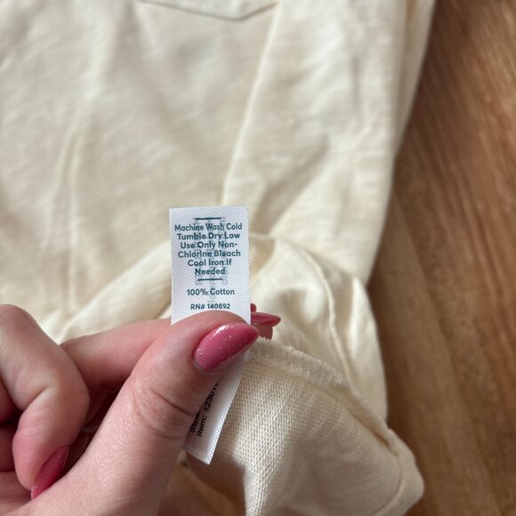 NWT Marine Layer Crème Brylee LS Lassen Heavy Slub Pocket Tee Men's M Medium - Picture 5 of 10